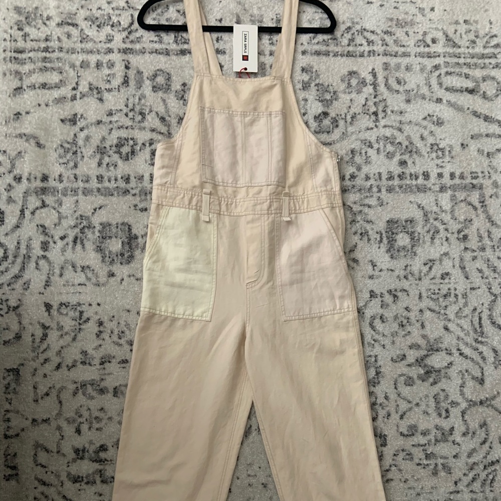 Zara classic tan overalls